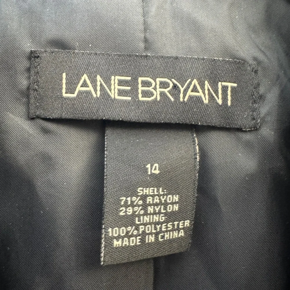 Lane Bryant Jacket 14 Black Velvet Bell Sleeve Puff Collar Cocktail Victorian - Picture 3 of 8